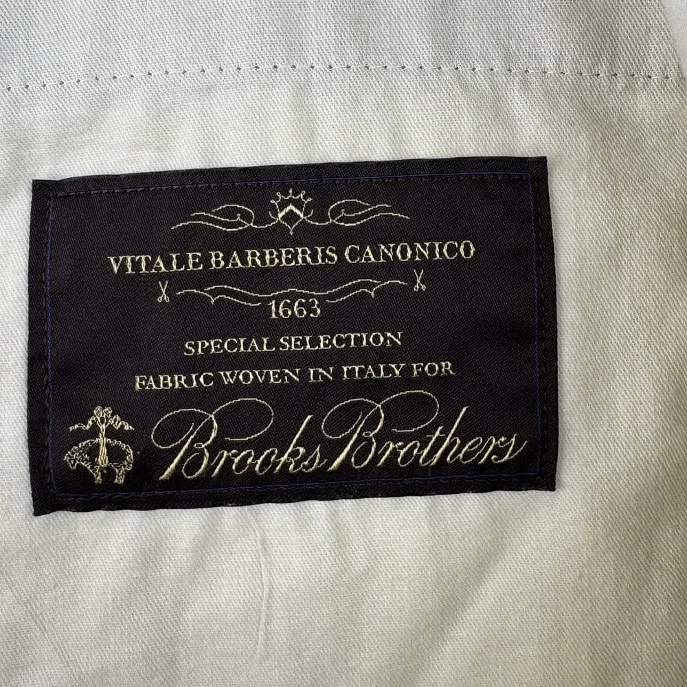 Brooks Brothers Dress Pants Mens 38x28 Gray Wool Regent Vitale Barberis Canonico